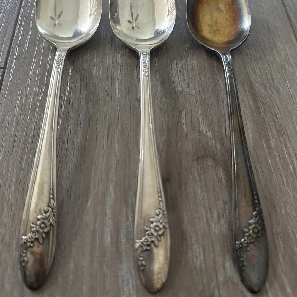 ONEIDA Community QUEEN BESS II‎ Silverplate Flatware Serving Spoon Set of 3